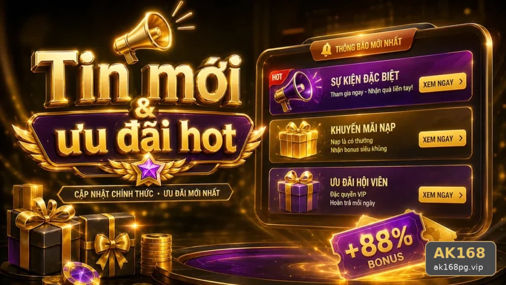 Giải Thích Biểu Tượng, Tính Năng Và Quy Trình Tin Tức AK168: Đọc Hiểu Ưu Đãi Cùng Quyền Lợi Thành Viên Tại ak168pg.vip