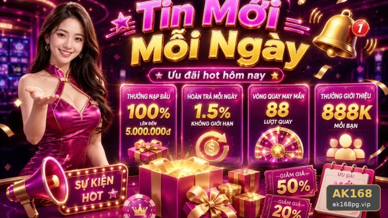 Hướng Dẫn Người Mới Kiểm Tra Giao Diện Tin Tức AK168 Và Quyền Lợi Thành Viên Tại ak168pg.vip